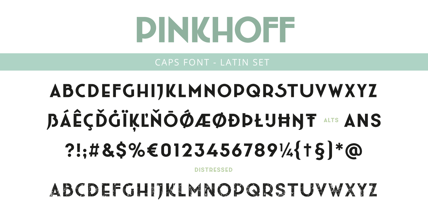 Beispiel einer Pinkhoff Caps-Schriftart #10